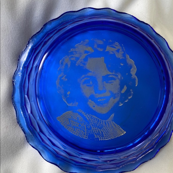 Shirley Temple Cobalt Blue Depression Glass Bowl Vintage - Picture 4 of 7